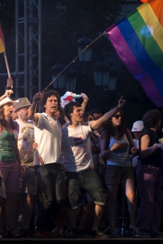 Pedro Zerolo (Councillor PSOE Council Madrid) Gay pride demonstration 2012, equal marriage and equality without cuts