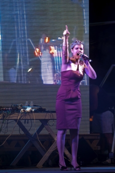 Singer Selena. Gay pride demonstration 2012, equal marriage and equality without cuts