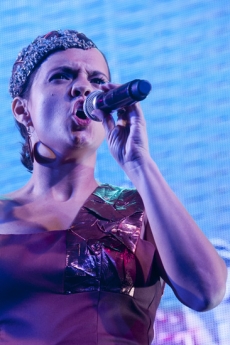 Singer Selena. Gay pride demonstration 2012, equal marriage and equality without cuts