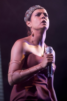 Singer Selena. Gay pride demonstration 2012, equal marriage and equality without cuts